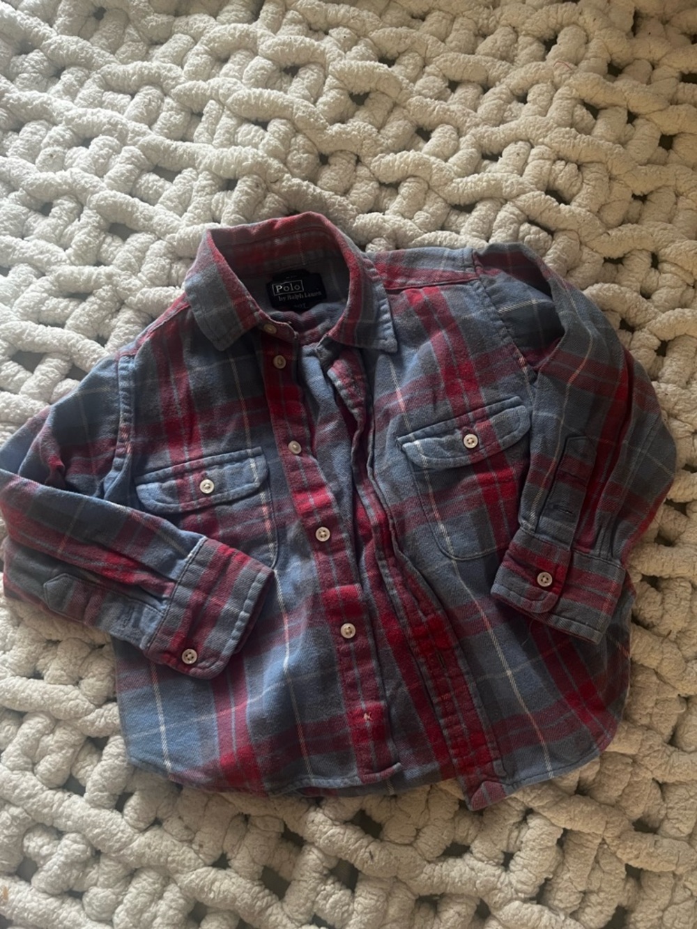 Polo by Ralph Lauren Boys Blue & Red Plaid Button-Down Shirt